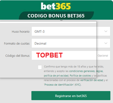 codigo bonus bet365