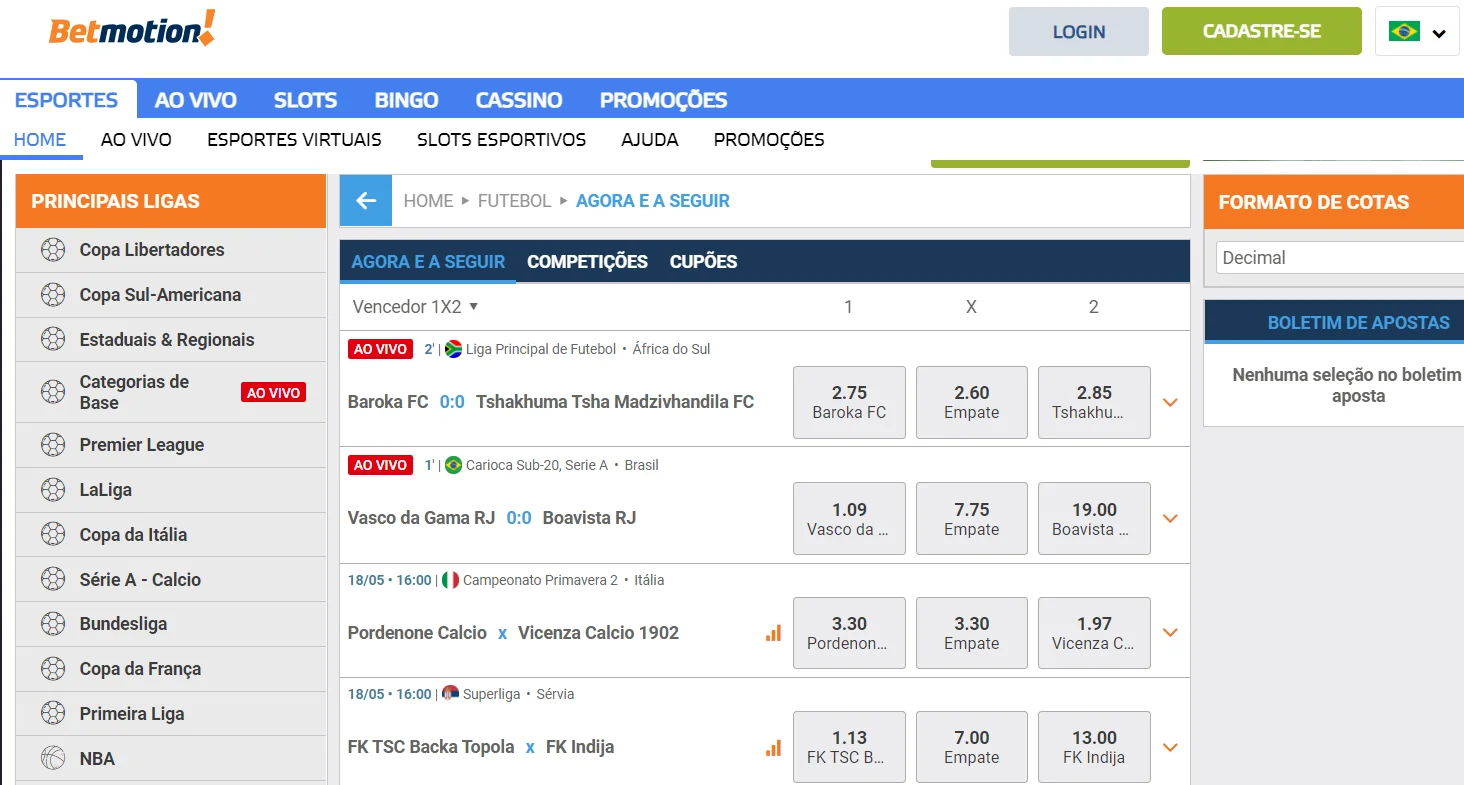 Betmotion apostas