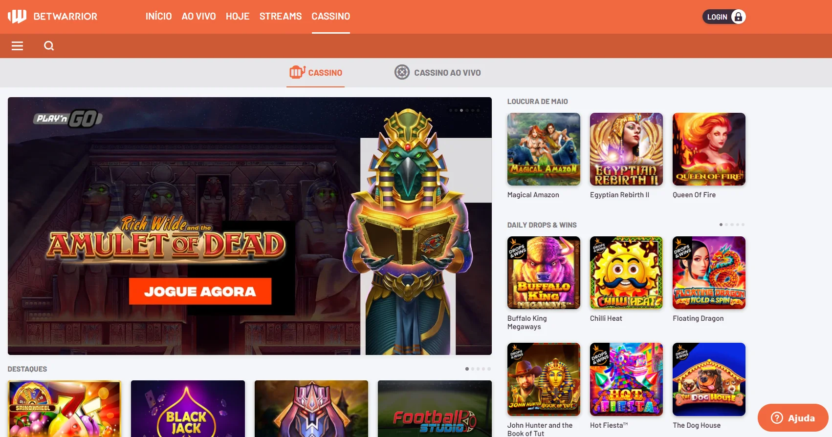 Betwarrior casino brasil